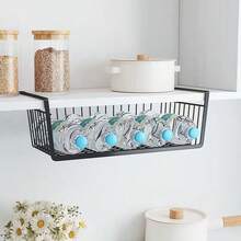 Kitchen Storage Rack Hanging Rack Under Desk In Dormitory Organizing Rack Hanging Basket Under Cabinet Partition Closet Storage Shelf Storage Cabinet Door Inside Storage