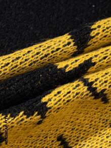 Pull tricoté ample à motif jacquard floqué tournesol rétro pour hommes, style de haute rue, automne/hiver