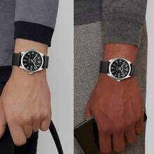 BIDEN 简约休闲女士手表，带日历、夜灯显示、30 米防水石英女士钟，适合休闲运动佩戴 - 黑色 - 查看 5