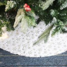 1 pieza Falda de árbol de Navidad esponjosa y blanca simple, impresión creativa alrededor del árbol de Navidad, alfombra de árbol de Navidad de poliéster, decoración interior y exterior para fiestas de Navidad, vacaciones de invierno y Año Nuevo, decoración de escena, decoración navideña, decoración de habitación, decoración del hogar, decoración de oficina, mejor regalo de decoraciones navideñas, decoraciones navideñas para el hogar, regalos de Navidad, decoración navideña - Dorado - Ver 6
