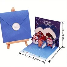 3 tấm thiệp chúc mừng Giáng sinh ngày lễ, bao gồm Ông già Noel 3D, Cây thông Noel, Người tuyết & Tuần lộc, Nhãn dán phong bì cho Tiệc đêm giao thừa, Quà tặng bưu thiếp và Quà tặng Halloween tự làm, Thẻ tin nhắn lưu niệm, Thẻ vui nhộn, Thẻ quà tặng, Thẻ cảm ơn - Nhiều màu - Xem 2