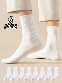 Đôi tất cổ cao cổ điển thấm mồ hôi, hút ẩm, phù hợp với trang phục công sở và thể thao dành cho nam, thích hợp để mặc hàng ngày với giày da hoặc giày thể thao, tất đen đi học, tất vừa vặn, mùa thu - Nhiều màu - Xem 7