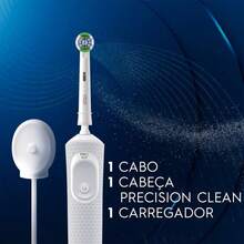 Rechargeable Electric Toothbrush With Timer Rotating Head Vitality 100 Precision Clean 110v - 白色 - 查看 5