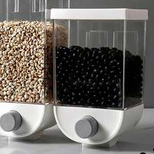 1 Liter Cereal Dispenser Wall Mounted Container Without Holes Hanging Container - trắng - Xem 5