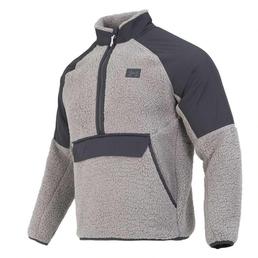 Under Armour Áo nỉ nam phong cách bạn trai, thời trang rộng rãi, ấm áp và thoải mái, áo chui đầu thường ngày - Xám - Xem 1