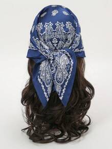 1pc Paisley Printed Bandana Headband Handbag Decoration Silk Square Scarf Suitable For Daily Use Bandana,Hair Band,Head Band Ideal For Dressing Up Your Look
