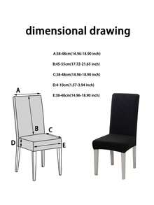 1pc 160gsm Christmas Chair Cover, Elastic Dining Chair Slipcover, Washable Spandex Kitchen Removable Seat Protector, Suitable For Home Or Party - Multicolor - View 2
