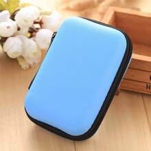 1 pieza Bolsa de almacenamiento multifuncional para juegos de cartas, auriculares inalámbricos, bolsa de EVA, posibles problemas menores de costura. Bolsa de almacenamiento de cable de carga de datos portátil, estuche con cierre resistente a golpes, estuche de viaje para auriculares, disponible en varios colores