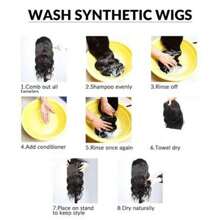 Tóc giả ren phía trước màu nâu sô cô la 28 inch Tóc tổng hợp 13x4x1 Phần chữ T Tóc giả ren Hd Tóc giả ren sóng cơ thể Tóc giả ren phía trước màu Tóc giả màu nâu sẫm Tóc giả tổng hợp thân thiện với người mới bắt đầu Tóc giả cho phụ nữ sử dụng hàng ngày trong tiệc tùng - màu nâu - Xem 9