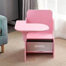 Toddler Desk And Chair Set, Kids Desk Chair With Storage Bin, Children Mysize Chair Desk For Arts Crafts, Snack Time, Homeschooling, Homework, Activity Table Set For Ages 3+, Playset Furniture - Pink - View 3