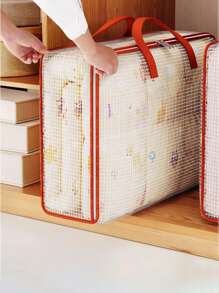 Extra Large PVC Storage Bags With Zipper And Handles, Waterproofing Moving Bags, Large Capacity Heavy-Duty Tote Bags For Moving, Space-Saving Foldable Bags For Quilts, Blankets And Bedding Drawer Wardrobe Organizer Divider Clothes Bin Bag Clothes For Home Bedroom/Back To School/Dorm/For Underwear/Packing Essentials/Cover For Clothes Storage Clothing Storage Box Storage Bins For Bedroom For Blankets Beddings Comforter Pillow Toys