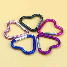 5 móc lò xo hình trái tim, móc khóa carabiner bằng hợp kim nhôm dành cho nam và nữ, sử dụng để leo núi ngoài trời, đeo ba lô và mặc hàng ngày Phụ kiện ô tô ngày lễ tình nhân Túi đeo chéo Trường học Dễ thương theo phong cách Goth Y2k Phụ kiện túi xách có dây đeo thẻ Phụ kiện ô tô Túi đeo chéo Quà tặng Giáng sinh - Màu Hồng Tươi - Xem 4