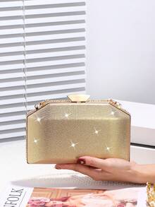 奢华水钻和宝石晚装手拿包，优雅闪亮腕带和手持钱包，适合婚礼派对、宴会、女性礼物、生日、情人节 - 金色 - 查看 9