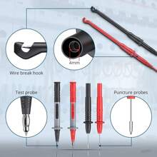 ALLmeter 27PCS Messspitzen für Multimeter Prüfkabel Kits Krokodilklemmen mit kabel Messkabel Messleitungen SMD Pinzetten Prüfspitzen Testhaken bananenstecker kabel für Haushaltsgeräte industrielle - Verschiedenfarbig - Übersicht 6