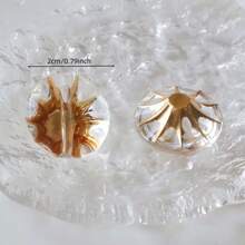 10/20 sztuk Akrylowe Przezroczyste Złote Tłoczenie Na Gorąco Grzyb Róża Kwiat Dekoracyjne Guziki Do Swetra Dzianinowego Płaszcza Szyte Ręcznie DIY Craft