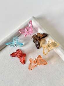 6 chiếc kẹp tóc hình bướm pha lê trong suốt siêu tiên màu ngẫu nhiên kẹp tóc nhỏ phía sau cho nữ kẹp tóc đội đầu kẹp tóc nhỏ kẹp tóc - Nhiều màu - Xem 4