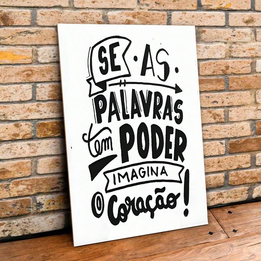 1 Decorative Phrase Plate If Words Have Power, Imagine The Heart In MDF - Nhiều màu - Xem 1