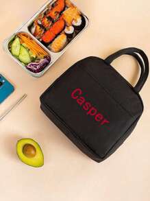Customized Lunch Bag, Thickened Aluminum Foil Simple Handheld Bento Cooler Bag, Includes Tableware And Lunch Box, Simple Large Capacity Work/School Waterproof Oil-Proof Lunch Box Bag, Suitable For Daily Use, Can Be Used As A Gift