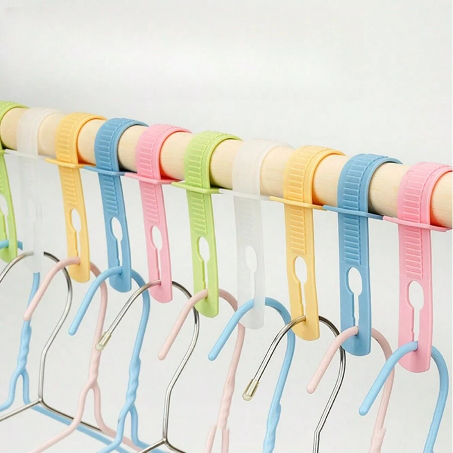 50/10 cái Kẹp chống gió cho dây phơi quần áo, Kẹp cố định giá phơi quần áo, Móc treo chống gió, Kẹp dây phơi quần áo tự khóa, Móc gia dụng chống trượt - Nhiều màu - Xem 1