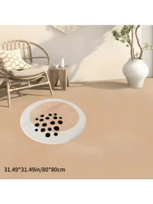 几何抽象绘画图案高品质奶油白色仿真羊毛地毯，柔软毛绒云形不对称仿羊毛地毯适用于客厅，有紫色、绿色、黄色、粉色、蓝色可选，小到大尺寸适合家庭、服装店、美容院、美甲沙龙、酒店使用，温暖而高档（不对称尺寸可能有 1-5 厘米的偏差） - 粉色 - 查看 3