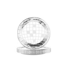 10pcs-Can Hold 10 Guests Lamp Ball Disposable Paper Plate Disco Party Tableware Disposable Round Dinner Plate Tableware Holiday Celebration Birthday Party Banquet Tea Party Wedding Exquisite Craft Fashion Match St. Patrick's Day Easter Valentine's Day