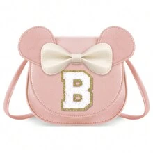 Girls' Wallet, Toddler Wallet, Letter S Crossbody Bag, Cute Birthday Gift For Daughter, Granddaughter, Niece, Sister, Stepdaughter, Personalized Letter Wallet, Unique Design, Suitable For Daily And Party Use - Small-pink - View 24