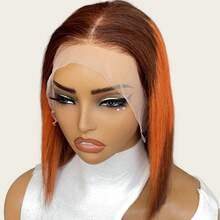 Tóc giả nổi bật Tóc giả Bob tóc thật Tóc giả thẳng 13x4 Tóc giả ren phía trước Tóc giả tóc thật Tóc giả ngắn Tóc giả Bob tóc thật Tóc giả Ombre - Bắt nguồn từ & Ombre - Xem 6