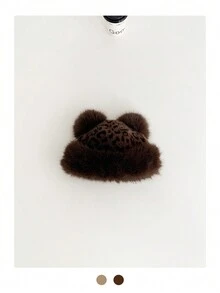 1 chiếc mũ xô ấm áp có vành tai họa tiết báo cổ điển, dành cho cả nam và nữ vào mùa thu/đông - Nhiều màu - Xem 3