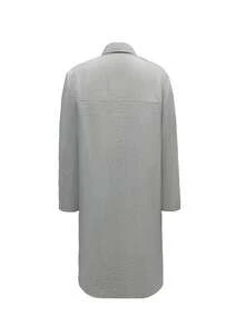 女式纯色简约休闲长袖纽扣衬衫