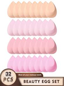 5pcs/10pcs/15pcs/25pcs/30pcs/40pcs/50pcs/Pack Makeup Sponges, Multicolor Makeup Sponge For Foundation Blending, Liquid/Cream/Powder Seamless Smooth Beauty Sponge, Latex-Free Hypoallergenic Dual Use Foundation Puff, Suitable For All Skin Types - Multicolor - View 16