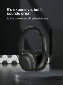 T1 True Wireless Headphones, Minimal Wireless 5.3 Full Earphone, Suitable For Travel, School, Party, Music, Gift, ANC Active Noise Reduction ENC Noise Reduction Can Connect 3.5mm Cable Wirelessly, Low Delay Appearance, Versatile Boys And Girls, Brothers, Festival Gifts, Birthday Gifts, First Choice Compatible With Apple,  Desktop Computer - Black - View 1