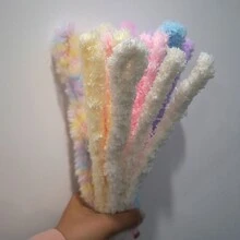 多功能超密珊瑚绒泰迪熊毛扭管清洁器套装-15毫米粗工艺扭管棒，适用于DIY工艺品、圣诞礼物、DIY艺术工艺品装饰，制作动物作为圣诞礼物 - 彩色 - 查看 3
