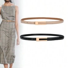 Women Vintage Waist Belt, Simple And Versatile Dress Decoration PU Leather Belt Fall, Autumn, Halloween