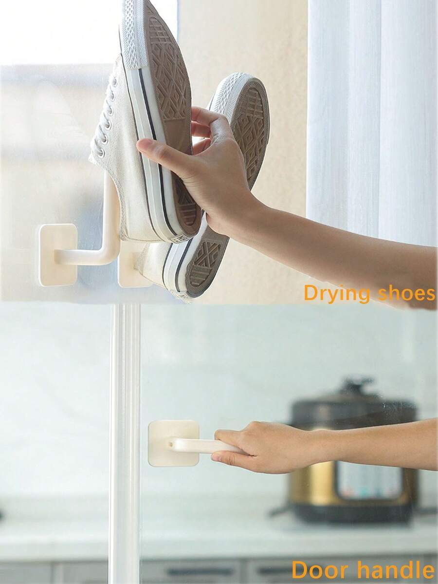 3pcs MultiFunction LShaped Hook, Home Kitchen Pot Lid Holder Cup