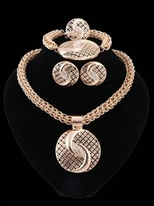 Luxury Dubai Crystal Necklace Jewelry Sets Fashion Nigerian Wedding African Beads Costume Jewelry