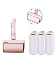 1pc Rolo removedor de fiapos, escova de papel pegajosa reutilizável para roupas, móveis, cama, remoção de pelos de animais de estimação, produtos de limpeza doméstica