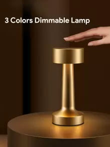 Teckwe Table Lamp,Decorative Lights,Touch Control Retro Metallic Table Lamp With 3 Color Temperature & Rechargeable Suitable For Bedroom Room Decoration On Various Desktops Christmas Gifts,Must-Haves For Autumn And Winter - Gold - View 1