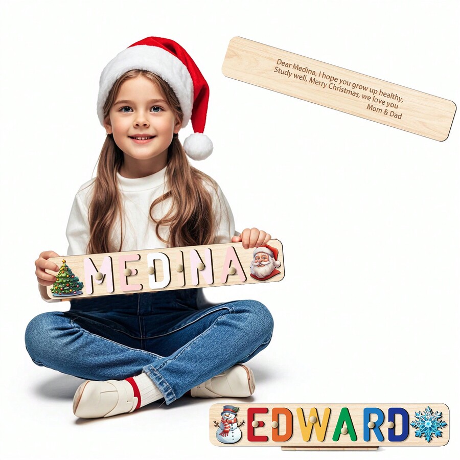Customized Wooden Name Puzzle Interactive Letter Learning Toy