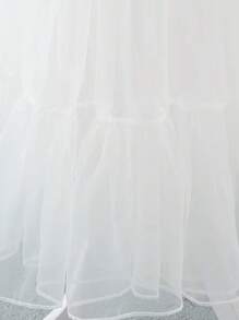 1 pièce Jupon polyvalent, jupe-culotte longue en tulle doux de style Lolita, jupon pour Lolita/Cosplay, convient pour Halloween, Noël, rose 80cm