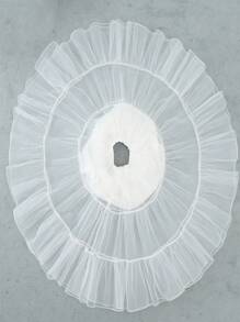 1 pièce Jupon polyvalent, jupe-culotte longue en tulle doux de style Lolita, jupon pour Lolita/Cosplay, convient pour Halloween, Noël, rose 80cm