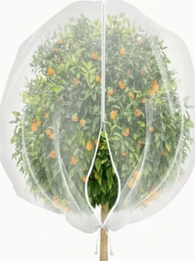 Garden Mesh Bags With Zipper: Protective Net Cover For Fruits And Vegetables, Bird Barrier Net Bags To Prevent Insects, Cicadas, Squirrels - Multiple Sizes Polyester Net
