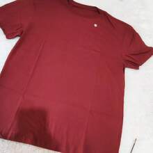 Peruvian Mesh T-Shirts For Men Size M Standard Plain Peruvian Model - Màu Đỏ Sâu - Xem 1