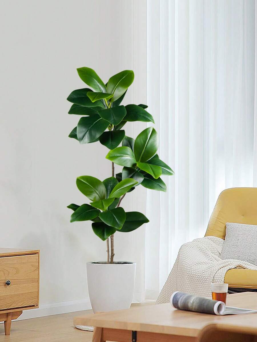 74140cm Large Artificial Magnolia Tree Fake Rubber Plants Plastic