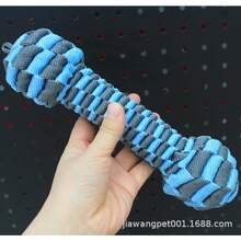 Đồ chơi cho chó cưng hình xương màu xanh xám cỡ lớn, đồ chơi nhai để chăm sóc răng miệng bền bỉ Corgi đồ chơi bằng giấy rung cho chó - Màu xanh lam - Xem 3