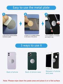 1 Giá đỡ điện thoại gắn lỗ thông hơi ô tô từ tính, Giá đỡ cốc hút xoay bằng hợp kim nhôm cho điện thoại di động - Hồng - Xem 4