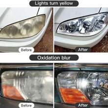 Fluido para restaurar faros de automóvil. Pasta de limpieza para eliminar la oxidación, amarilleamiento y arañazos de los faros. Líquido para pulir y reparar los faros