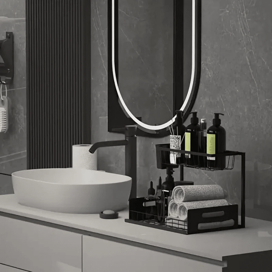 Lower Sink Storage Rack PullOut Storage Rack 2Layer SlideOut