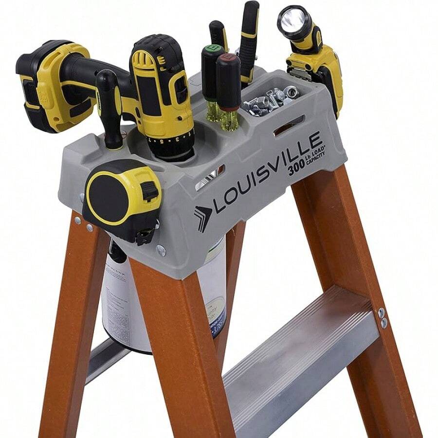 Louisville Ladder 8Foot Fiberglass Step Ladder, 300Pound Load