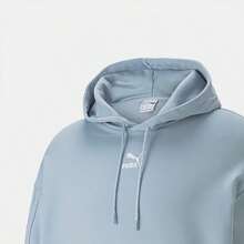 Puma Men's Letter Print Long Sleeve Pocket Drawstring Casual Hoodie Sweatshirt - Blue - View 3