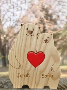 Quebra-cabeça de Ursos de Madeira da Família, Presente Personalizado, Quebra-cabeça de Urso Fofo de Madeira Personalizado com 2-6 Nomes de Membros da Família, Somos Presentes Personalizados de Quebra-cabeça de Nomes de Membros da Família para Casa, Presente Ideal para Dia das Mães, Dia dos Pais, Decoração de Inauguração da Casa, Presente Único para Mãe e Pai, Dia dos Namorados, Decoração do Dia dos Namorados, Multifuncional, Ornamental, Anti-Mofo, Reutilizável, Adorável, de Alta Qualidade, Fofo, Colorido, Moderno, Personalizado, Único, Presentes Ideais para Ele, Presentes Ideais para Ela, Ela, Namorado, Namorada, Pai, Mãe, Família, Amigos, Filho, Filha, Estudantes, Sala de Jantar, Banheiro, Sala de Estar, Quarto, Escritório, Sala de Chá, Escola, Casa, Renovação do Quarto de Casa, Aniversário, Formatura